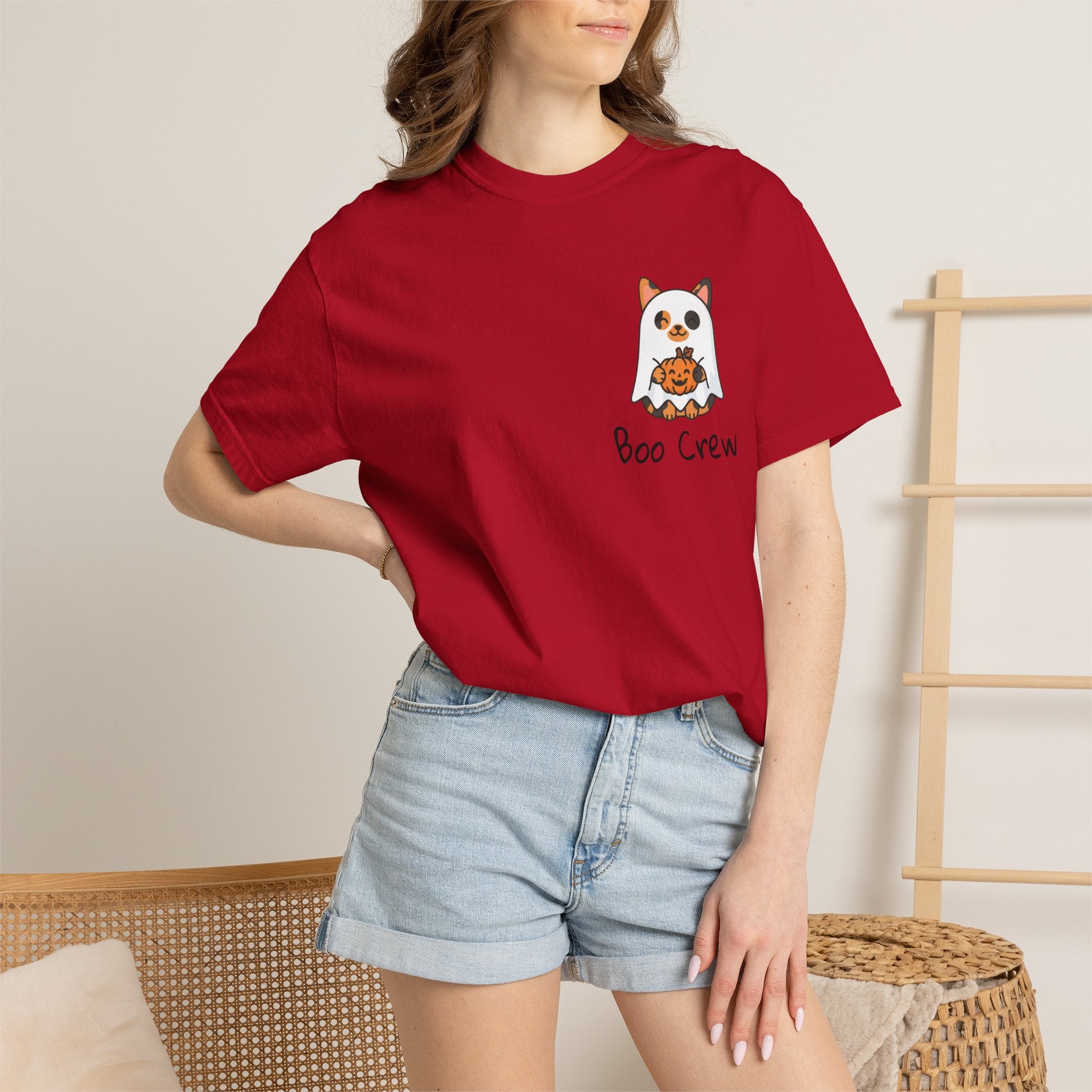 Piper Boo Crew T-shirt | Halloween Cat Shirt