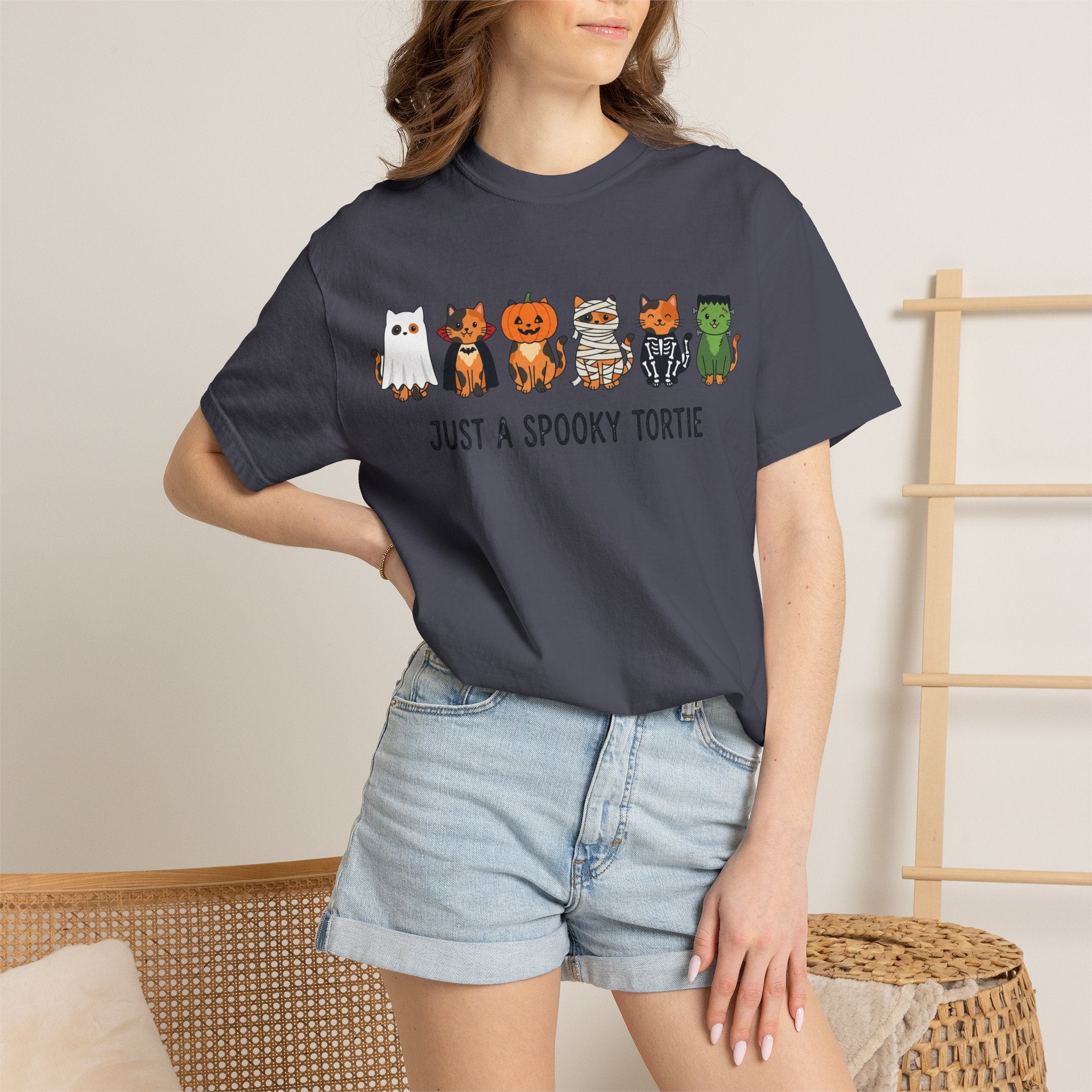 Just a Spooky Tortie | Halloween Cat T-Shirt