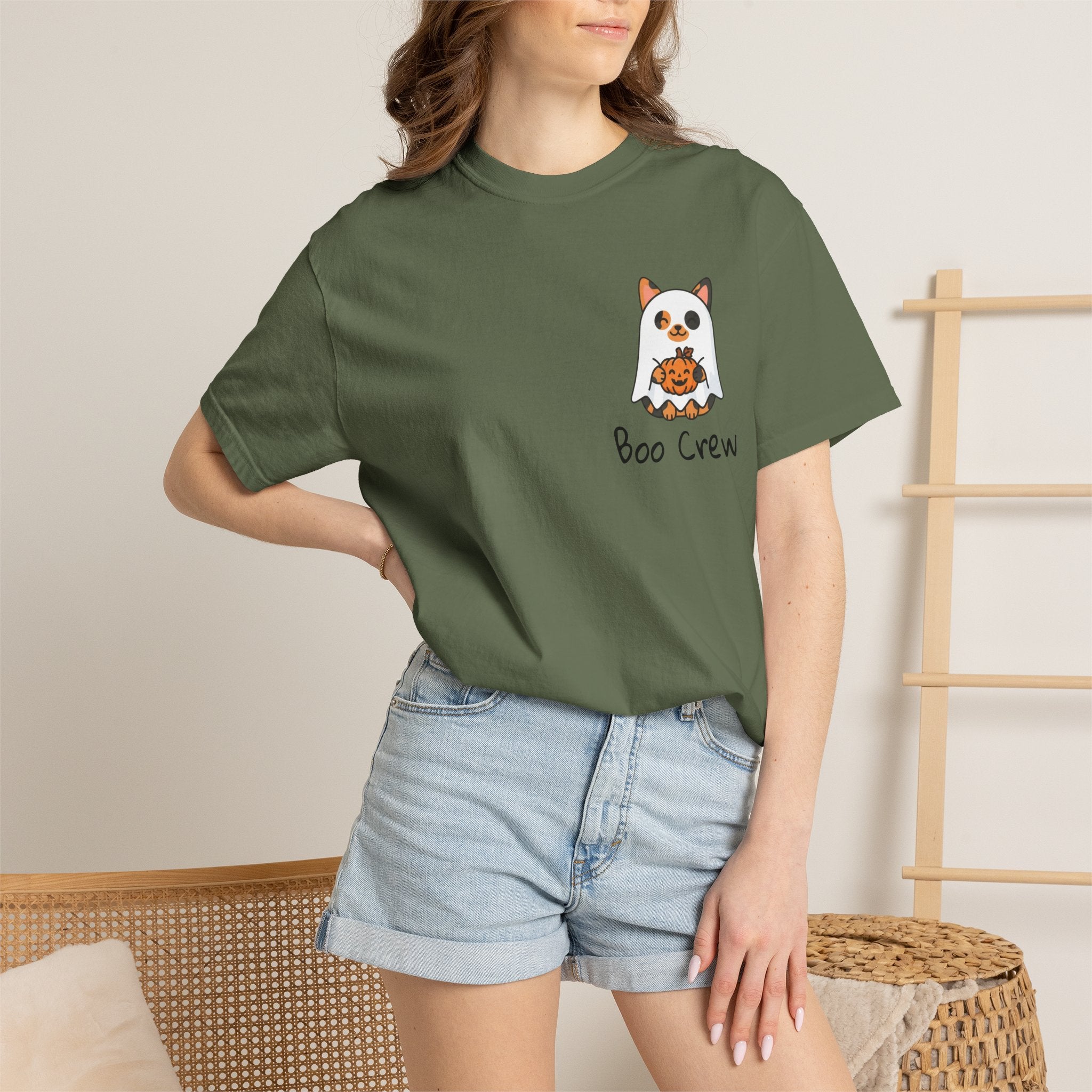 Piper Boo Crew T-shirt | Halloween Cat Shirt