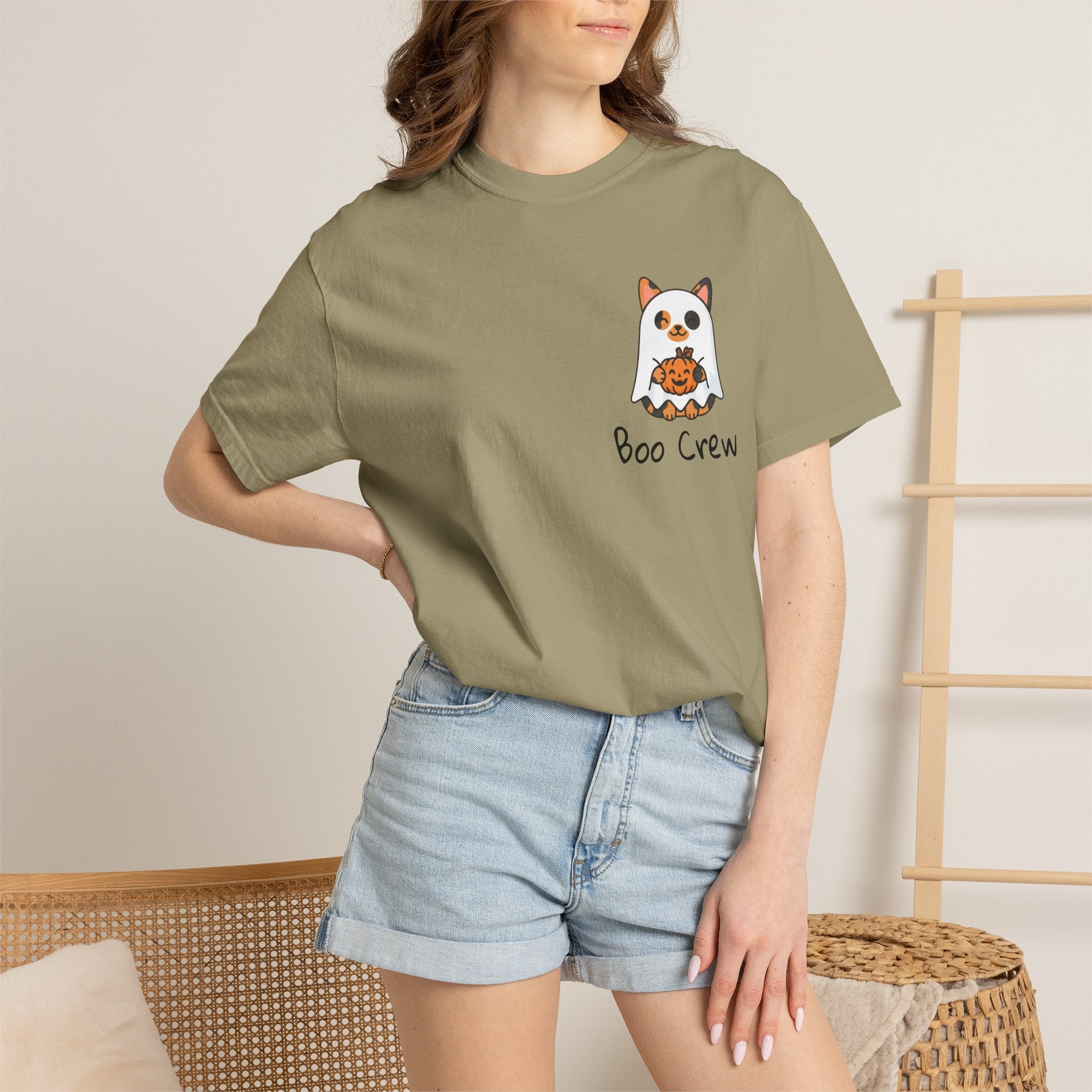Piper Boo Crew T-shirt | Halloween Cat Shirt