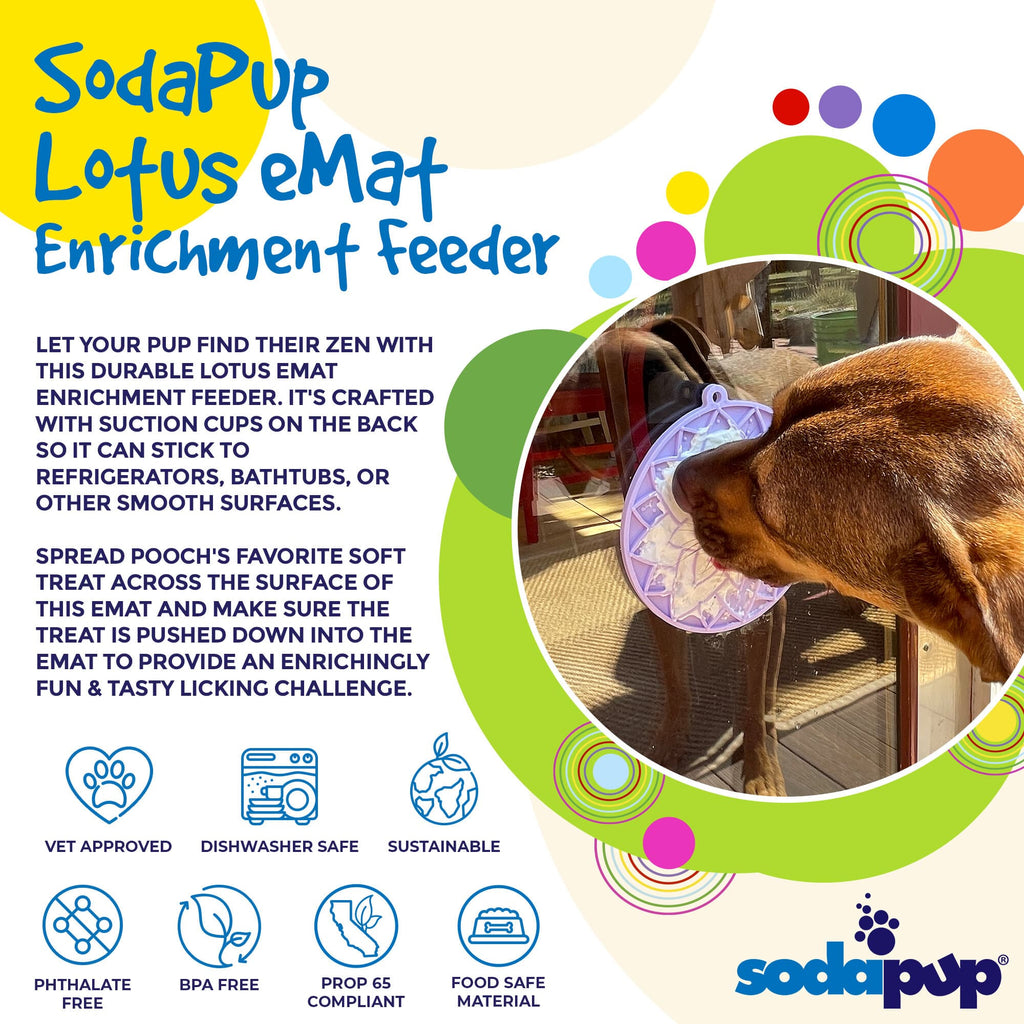 SodaPup Lotus Design Lick Mat For Dogs and Cat