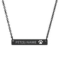 Engravable Paw Bar Necklace | Whisker & Wag