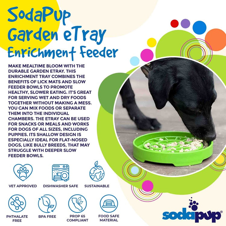 SodaPup Garden Shallow Slow Feeder Dog Bowl