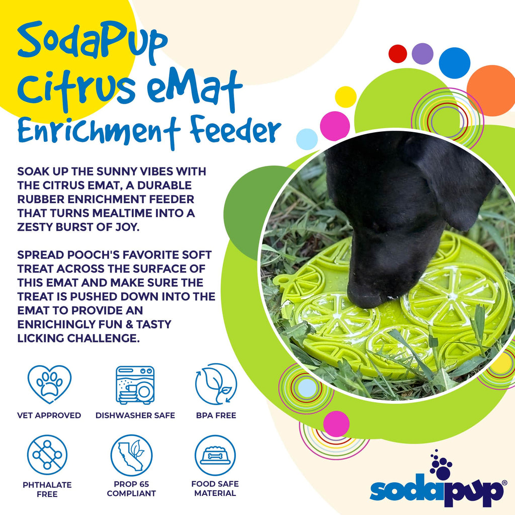 SodaPup Citrus Lick Mat For Dogs and Cats