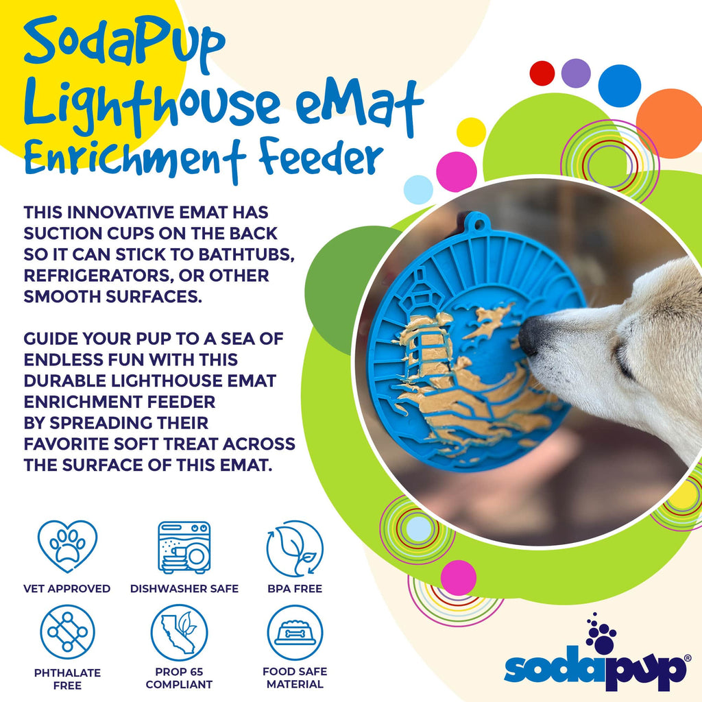 SodaPup Lighthouse Lick Mat For Dogs and Cats