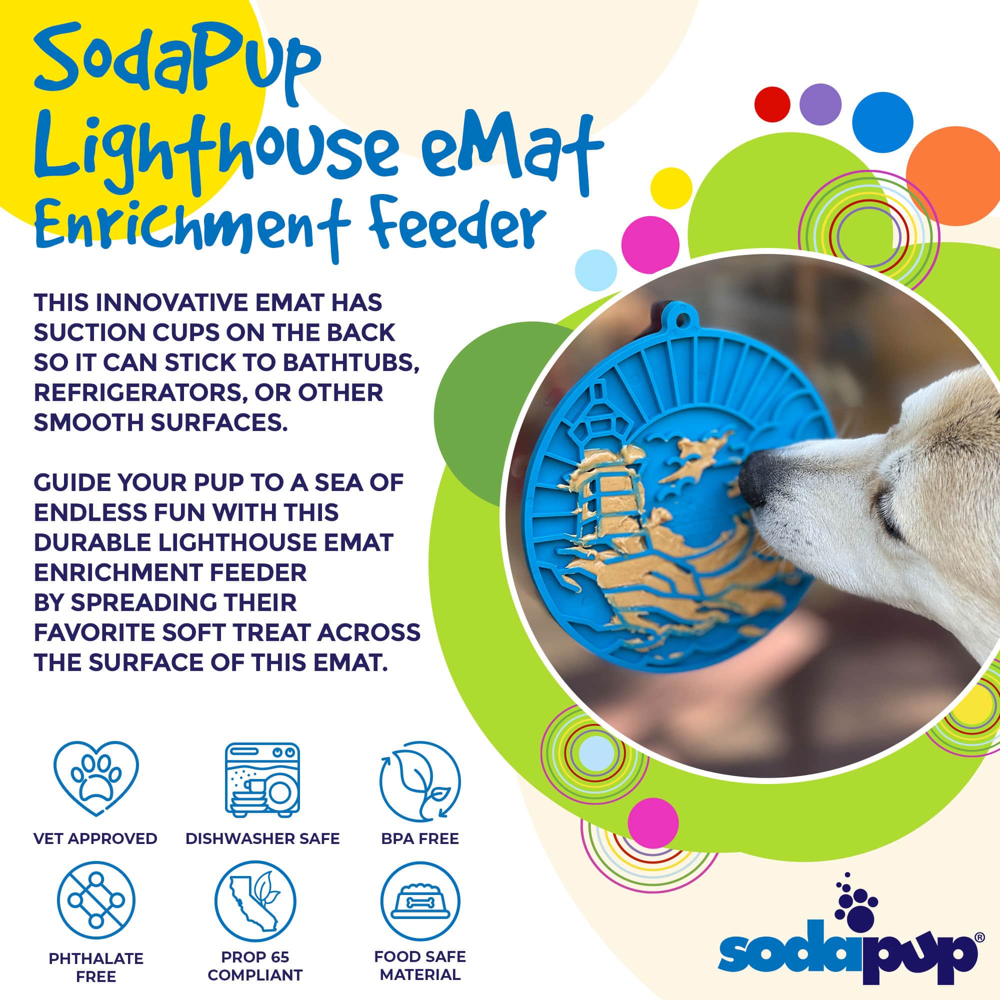 SodaPup Lighthouse Lick Mat For Dogs and Cats