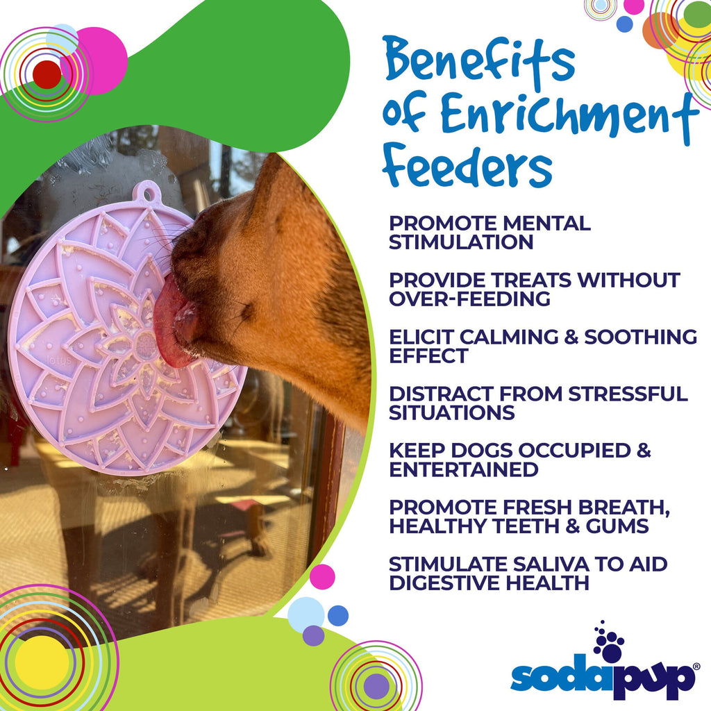 SodaPup Lotus Design Lick Mat For Dogs and Cat