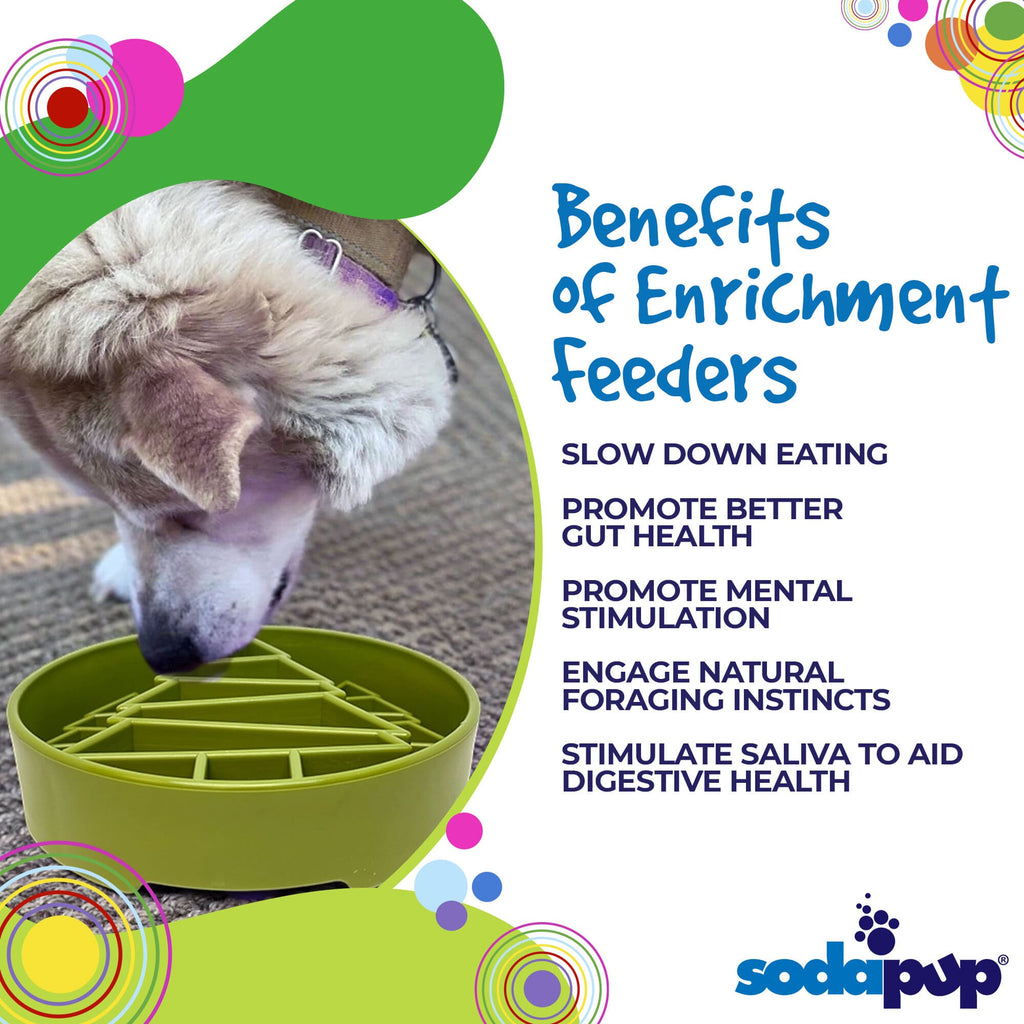 SodaPup Pine Tree Deep Slow Feeder Dog Bowl