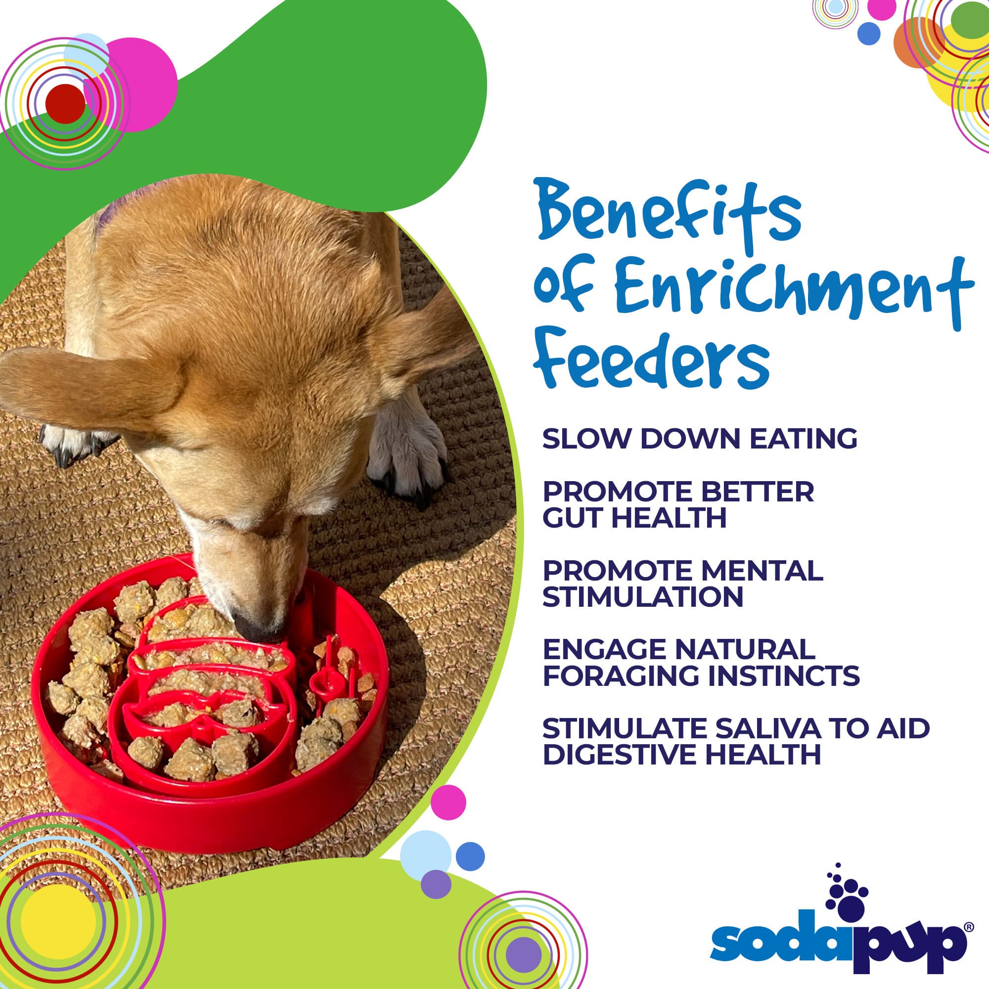 SodaPup Santa Deep Slow Feeder Dog Bowl