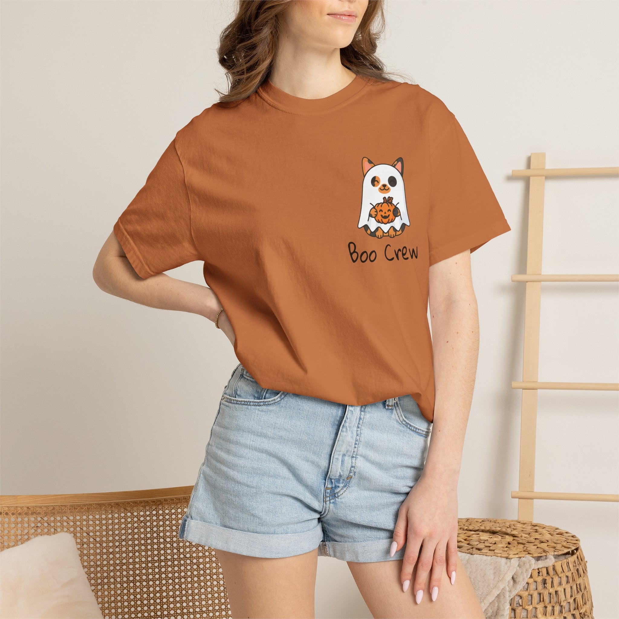 Piper Boo Crew T-shirt | Halloween Cat Shirt