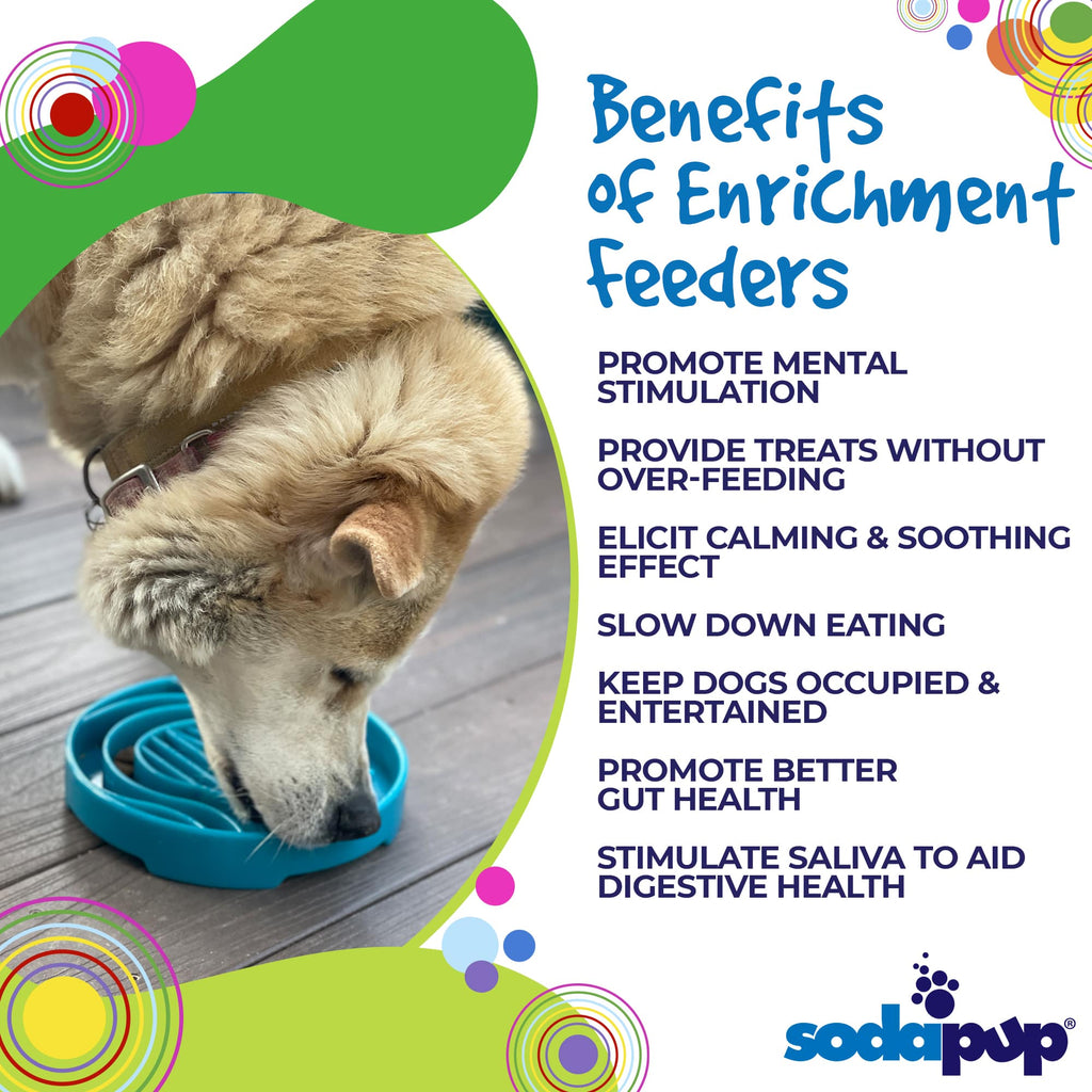 SodaPup Baja Design Shallow Slow Feeder Dog Bowl