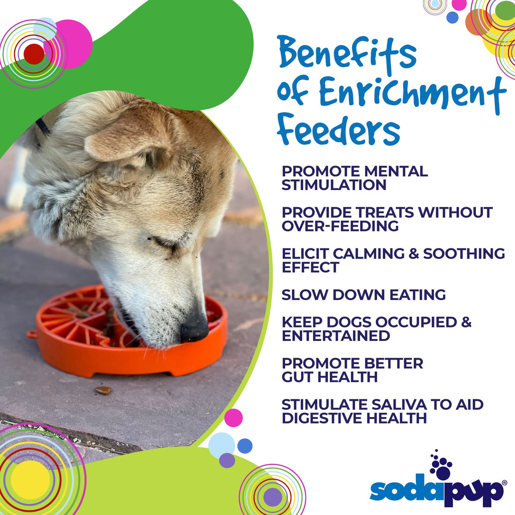SodaPup Sun and Moon Shallow Slow Feeder Dog Bowl