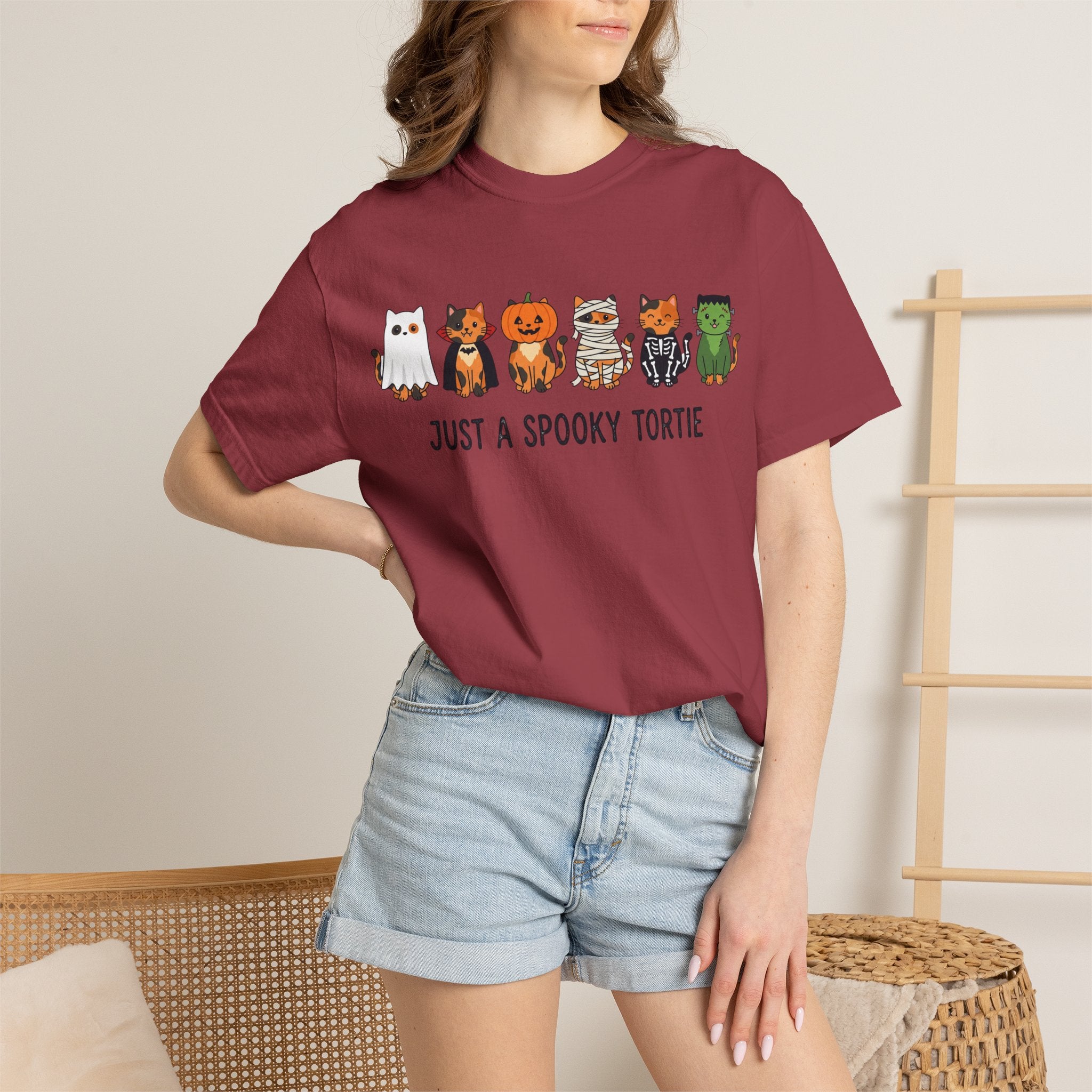 Just a Spooky Tortie | Halloween Cat T-Shirt