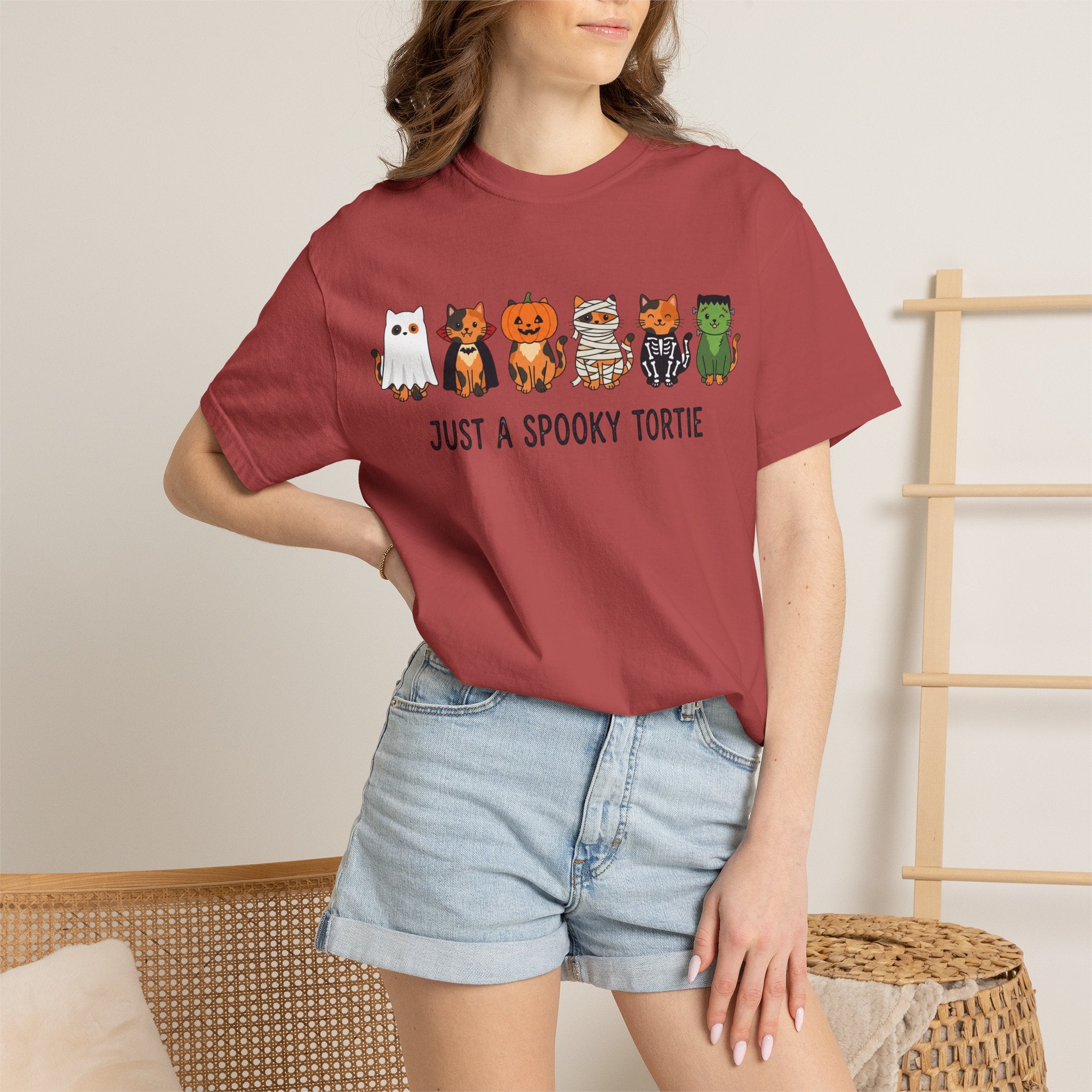 Just a Spooky Tortie | Halloween Cat T-Shirt