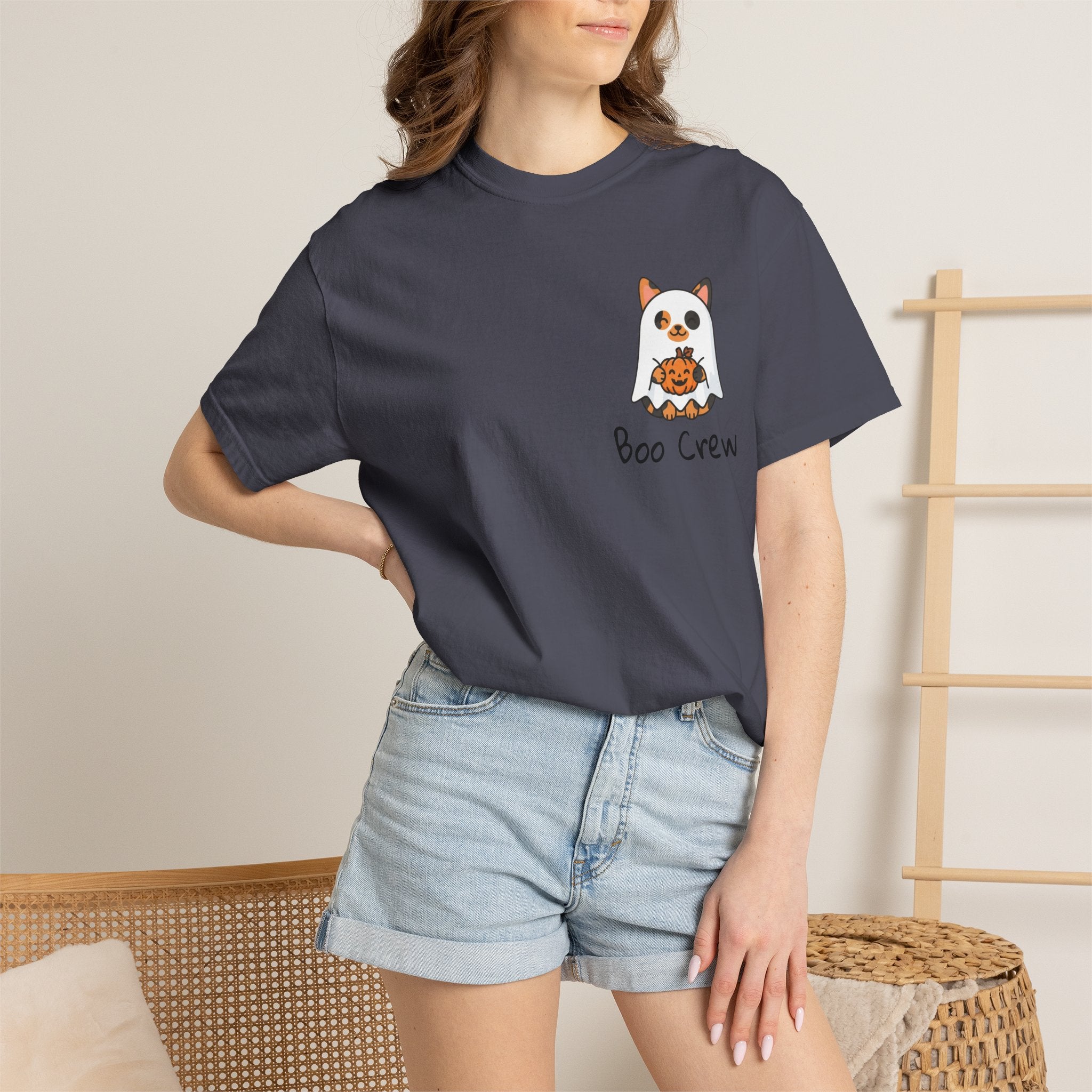 Piper Boo Crew T-shirt | Halloween Cat Shirt