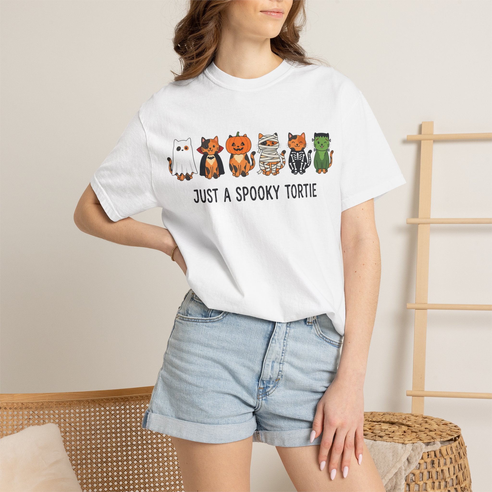 Just a Spooky Tortie | Halloween Cat T-Shirt