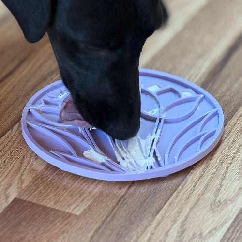 SodaPup Tulip Lick Mat For Dogs and Cats