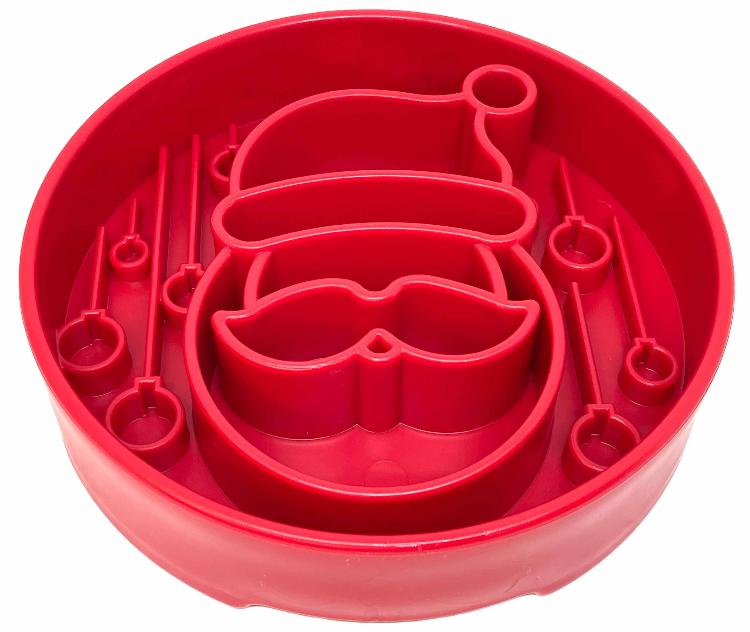 SodaPup Santa Deep Slow Feeder Dog Bowl