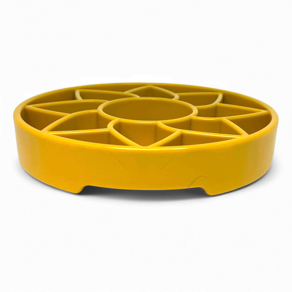 SodaPup Sunflower Shallow Slow Feeder Dog Bowl