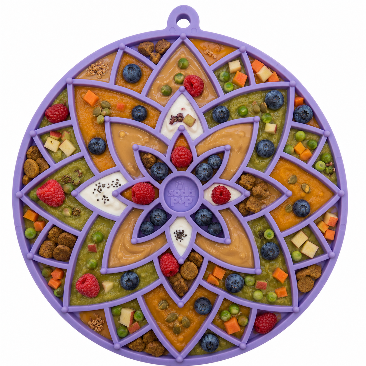 SodaPup Lotus Design Lick Mat For Dogs and Cat