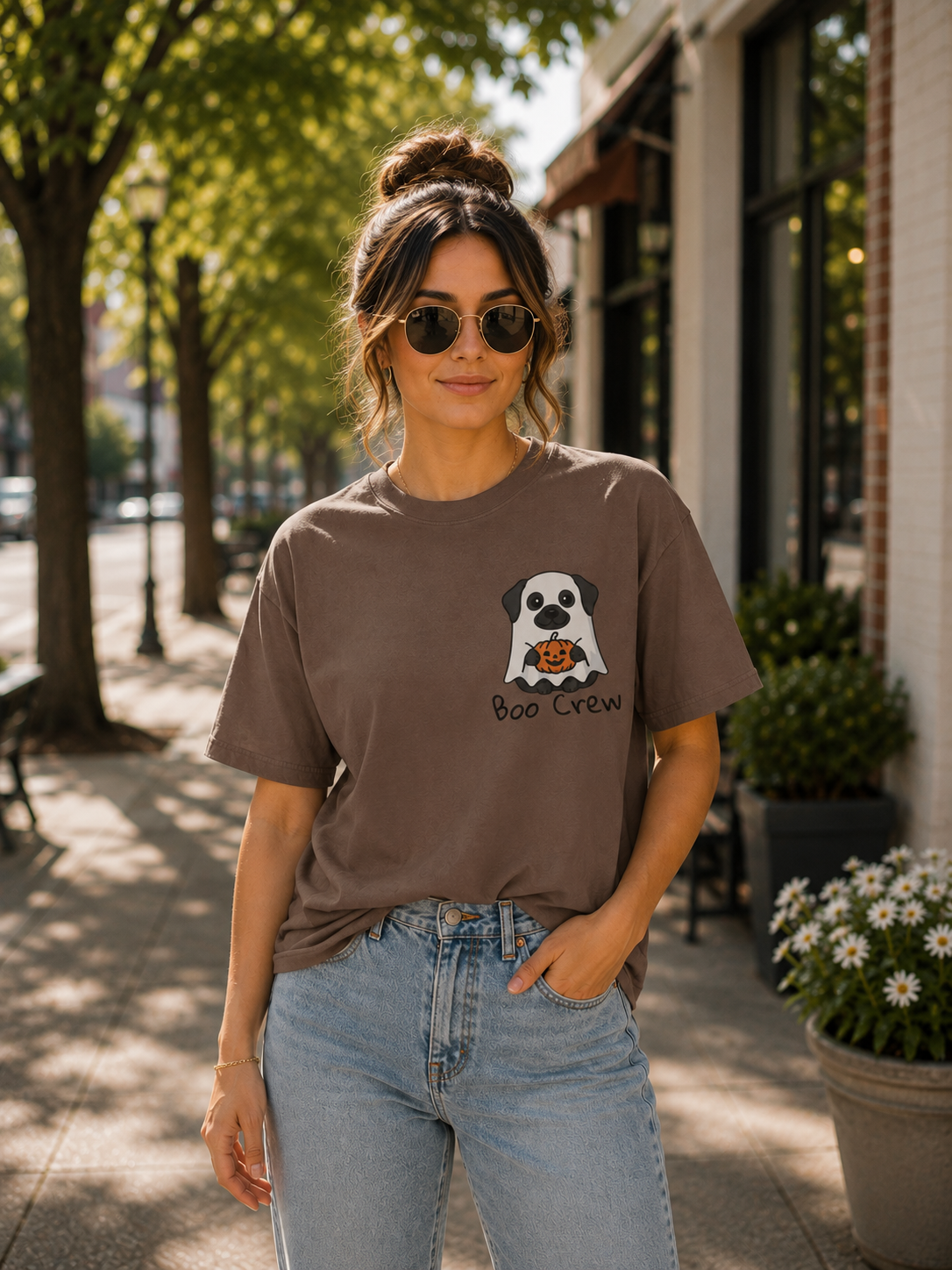 Ozzie Boo Crew T-shirt | Halloween Dog Shirt