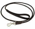 Rolled Brown Leather Dog Leash with Hand Strap, 6'L
