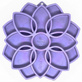 SodaPup Mandala Shallow Slow Feeder Dog Bowl